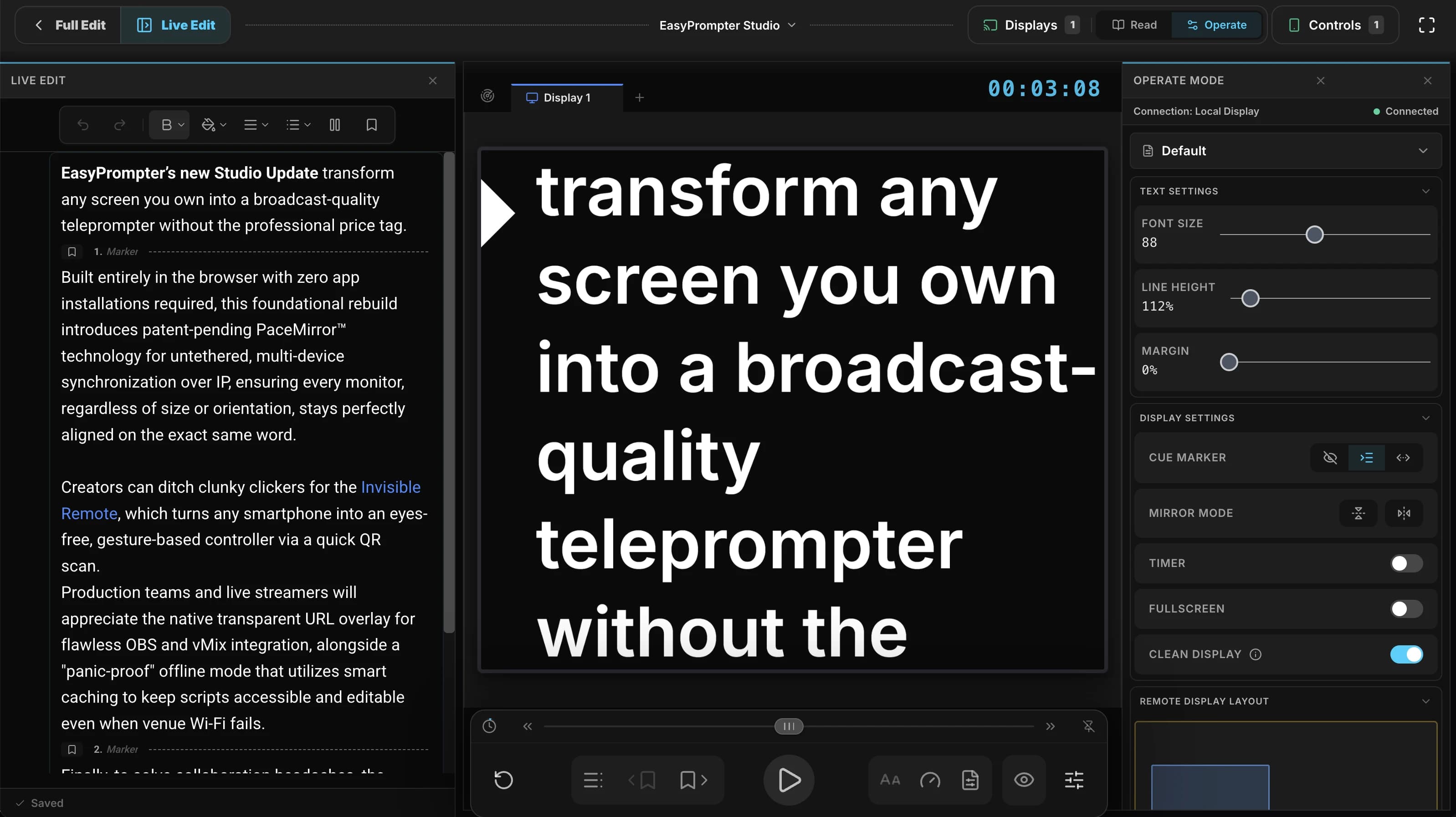 Live Editing While Prompting
