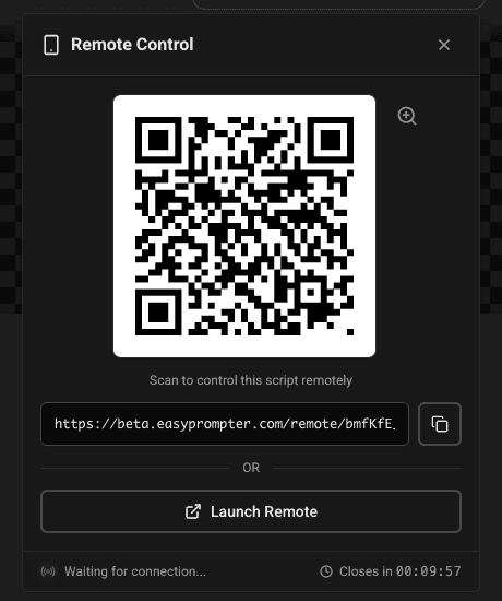 Remote Control QR code
