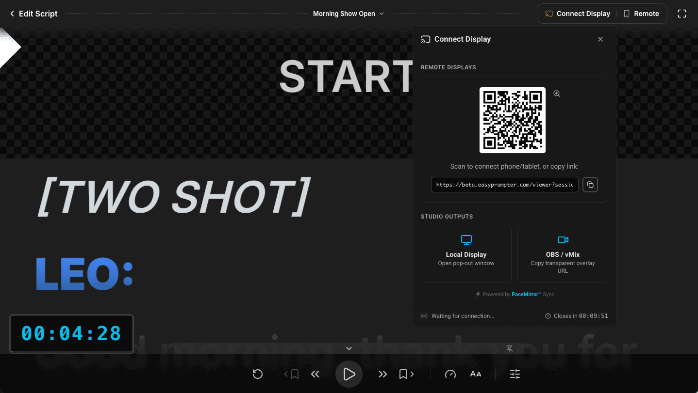PaceMirror™ 컨텍스트 인식 화면 동기화