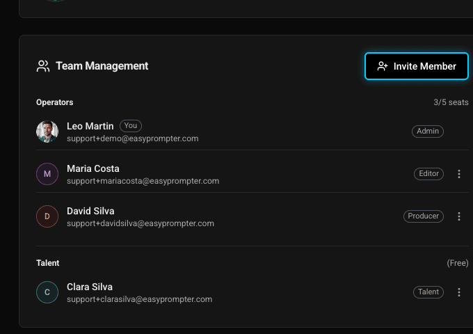 팀 워크스페이스 및 RBAC