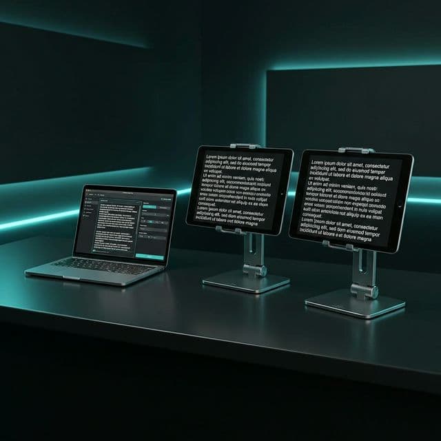 Multi-device teleprompter setup